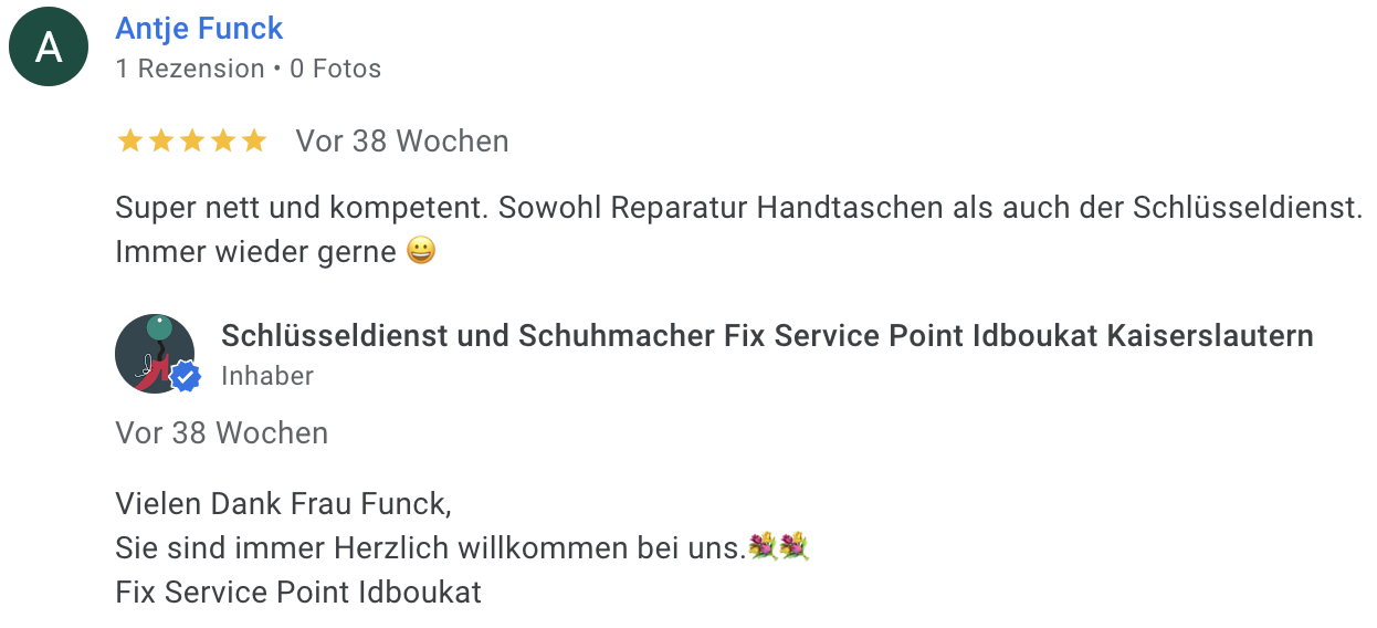 Bewertung Antje